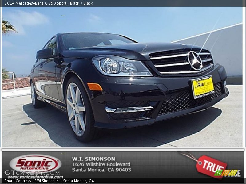Black / Black 2014 Mercedes-Benz C 250 Sport