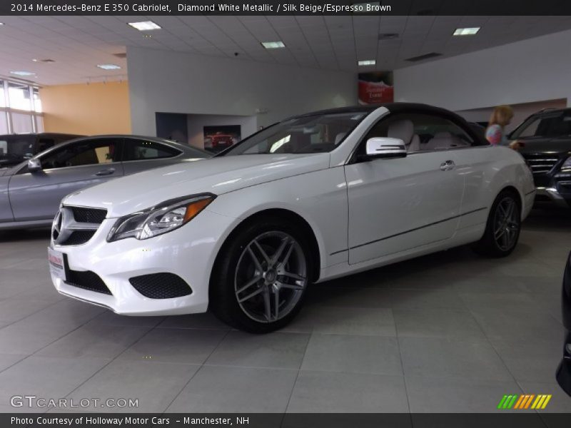 Diamond White Metallic / Silk Beige/Espresso Brown 2014 Mercedes-Benz E 350 Cabriolet