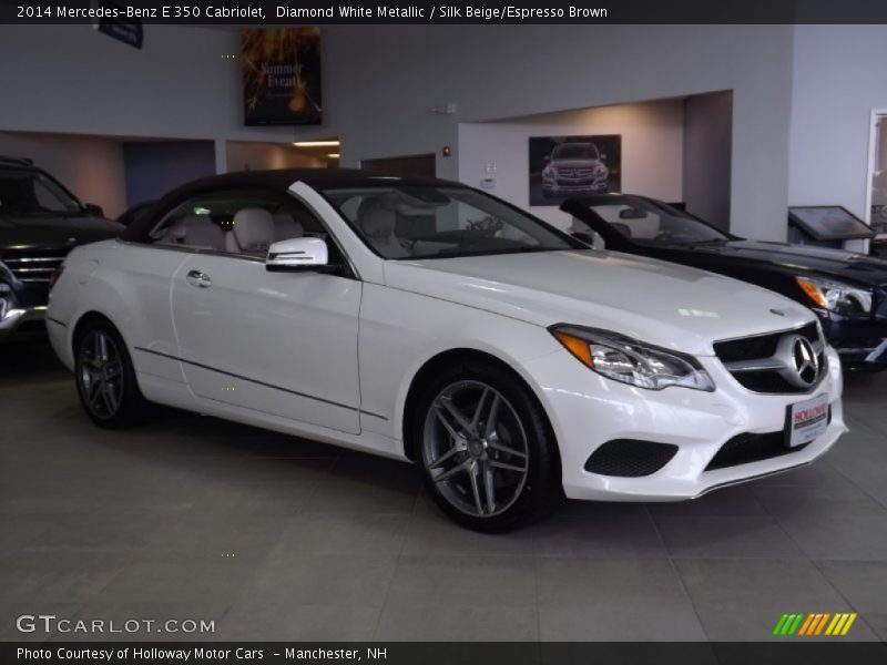 Diamond White Metallic / Silk Beige/Espresso Brown 2014 Mercedes-Benz E 350 Cabriolet