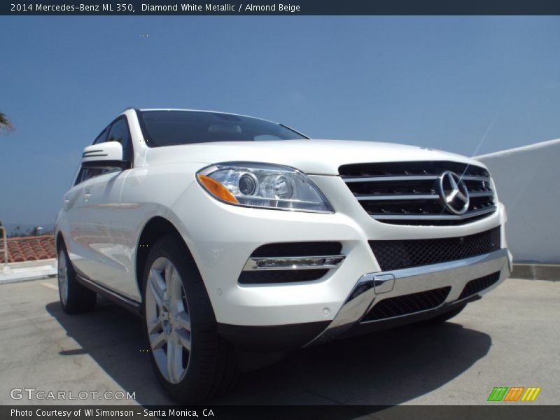 Diamond White Metallic / Almond Beige 2014 Mercedes-Benz ML 350