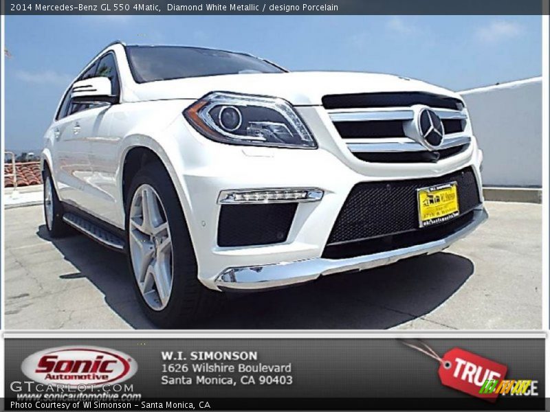 Diamond White Metallic / designo Porcelain 2014 Mercedes-Benz GL 550 4Matic