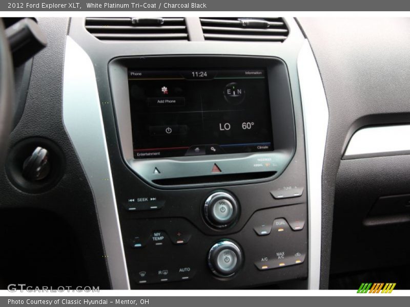 White Platinum Tri-Coat / Charcoal Black 2012 Ford Explorer XLT