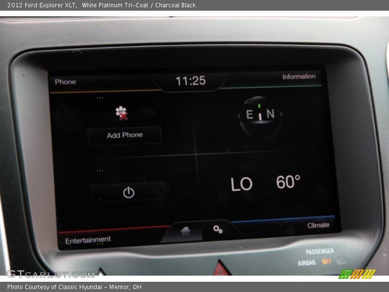 White Platinum Tri-Coat / Charcoal Black 2012 Ford Explorer XLT