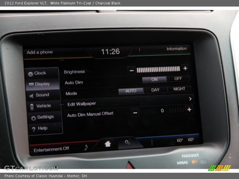 White Platinum Tri-Coat / Charcoal Black 2012 Ford Explorer XLT