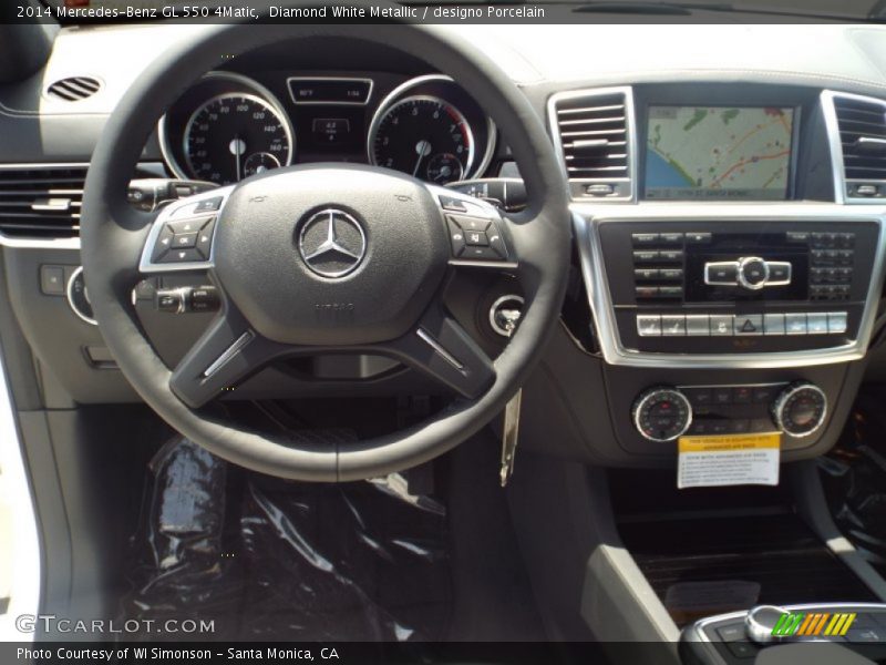 Diamond White Metallic / designo Porcelain 2014 Mercedes-Benz GL 550 4Matic