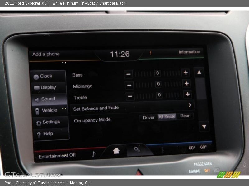 White Platinum Tri-Coat / Charcoal Black 2012 Ford Explorer XLT