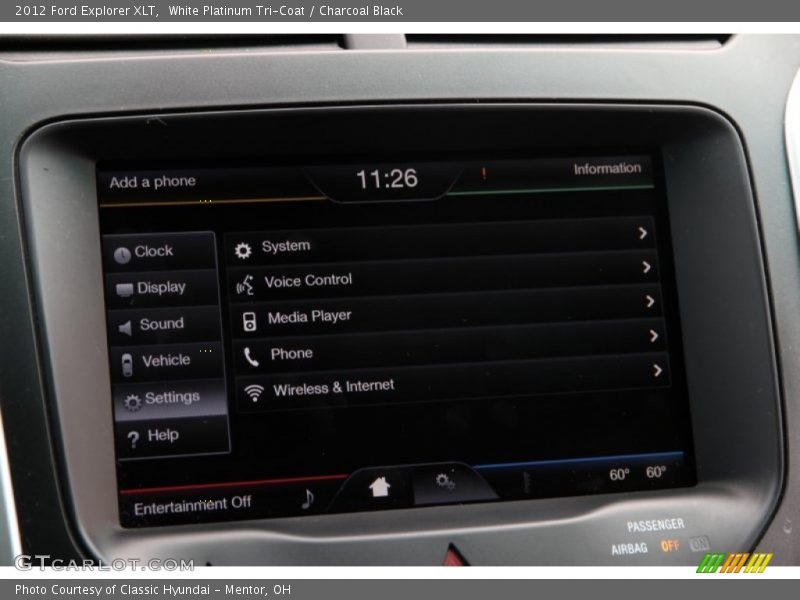 White Platinum Tri-Coat / Charcoal Black 2012 Ford Explorer XLT