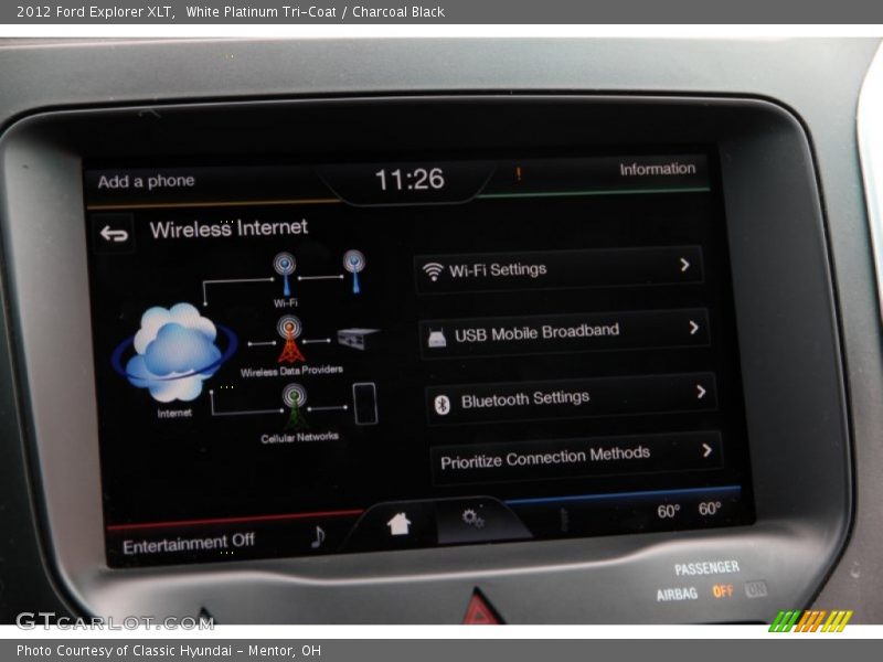 White Platinum Tri-Coat / Charcoal Black 2012 Ford Explorer XLT