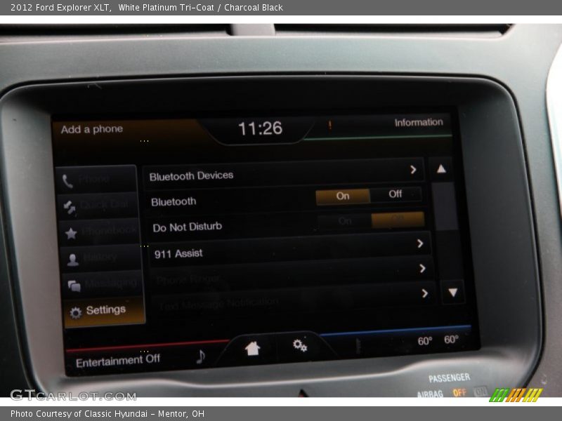 White Platinum Tri-Coat / Charcoal Black 2012 Ford Explorer XLT