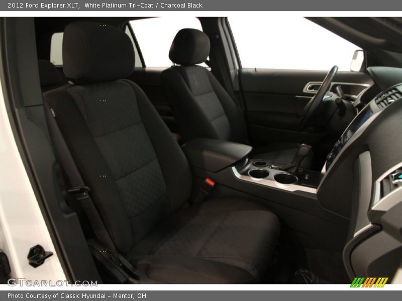White Platinum Tri-Coat / Charcoal Black 2012 Ford Explorer XLT