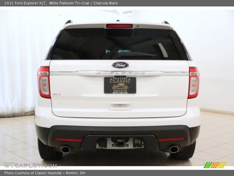 White Platinum Tri-Coat / Charcoal Black 2012 Ford Explorer XLT