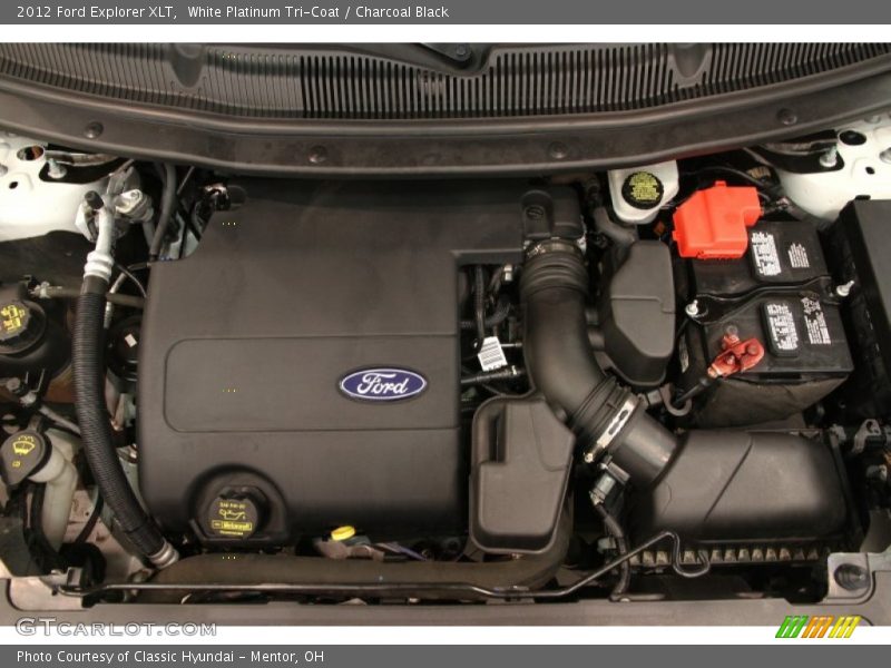 White Platinum Tri-Coat / Charcoal Black 2012 Ford Explorer XLT