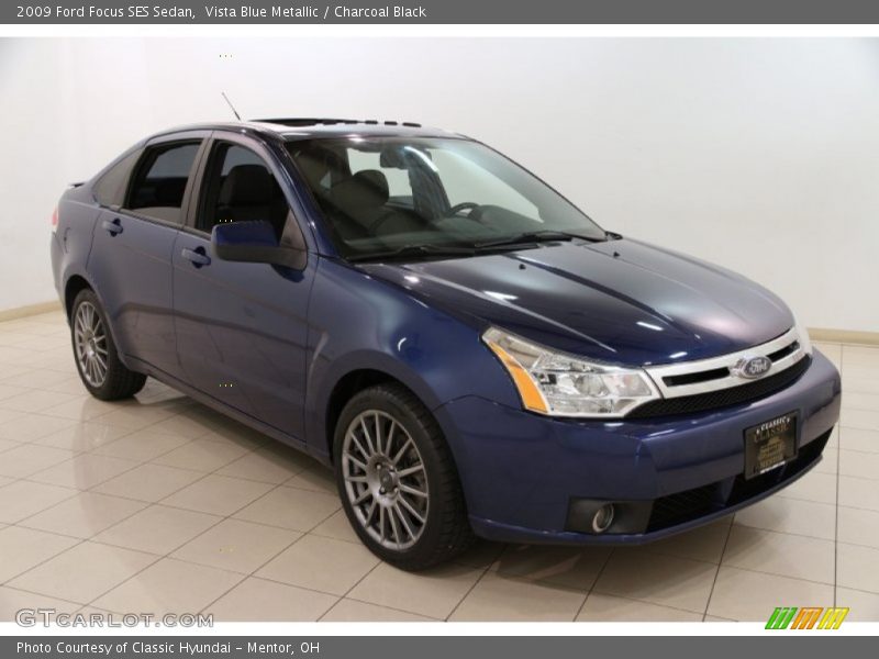 Vista Blue Metallic / Charcoal Black 2009 Ford Focus SES Sedan