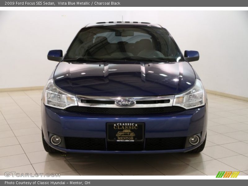 Vista Blue Metallic / Charcoal Black 2009 Ford Focus SES Sedan