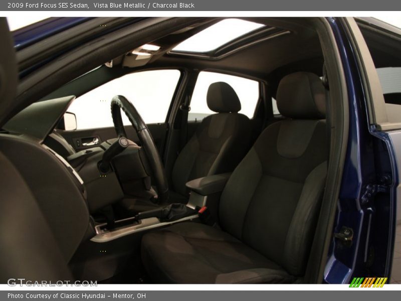 Vista Blue Metallic / Charcoal Black 2009 Ford Focus SES Sedan