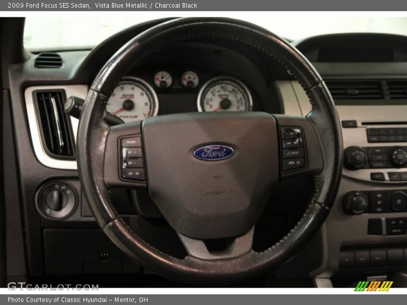 Vista Blue Metallic / Charcoal Black 2009 Ford Focus SES Sedan