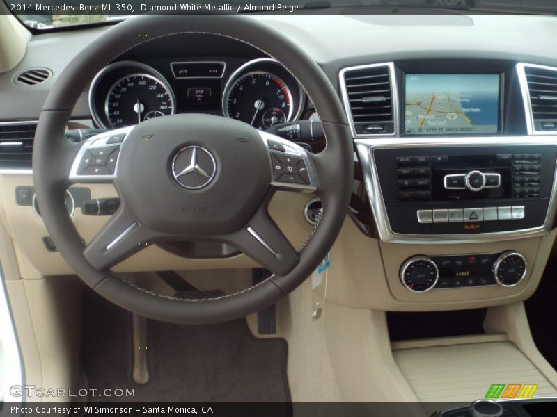 Diamond White Metallic / Almond Beige 2014 Mercedes-Benz ML 350