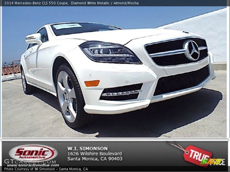 Diamond White Metallic / Almond/Mocha 2014 Mercedes-Benz CLS 550 Coupe