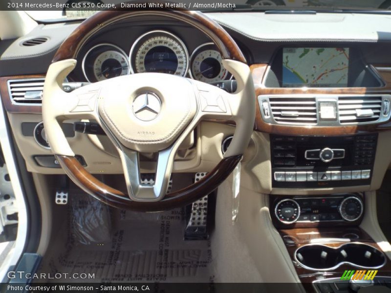Diamond White Metallic / Almond/Mocha 2014 Mercedes-Benz CLS 550 Coupe