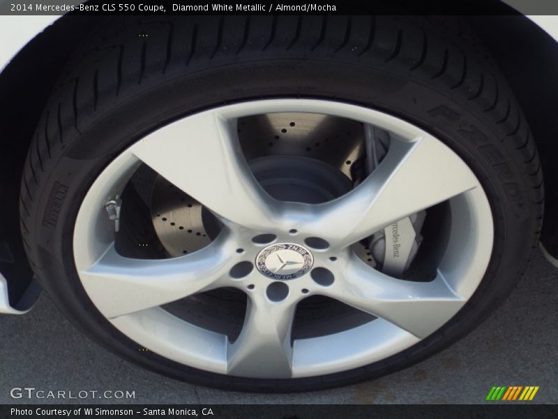 Diamond White Metallic / Almond/Mocha 2014 Mercedes-Benz CLS 550 Coupe