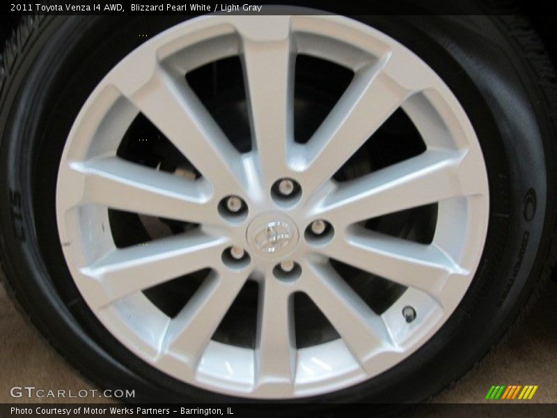 Blizzard Pearl White / Light Gray 2011 Toyota Venza I4 AWD