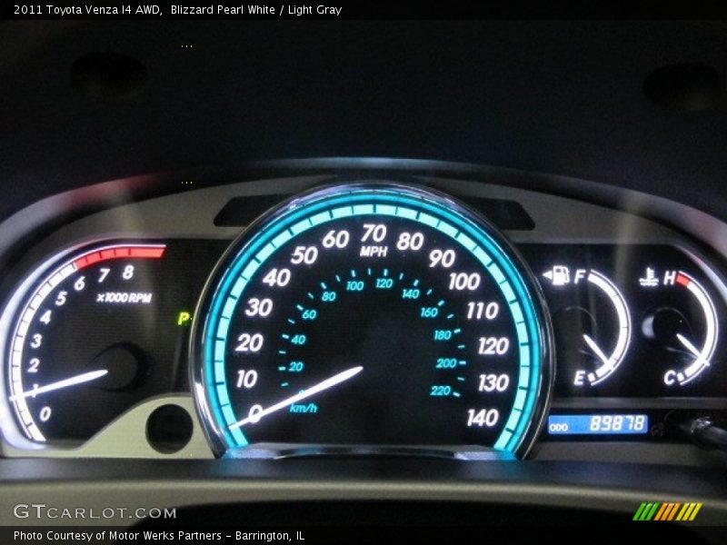 Blizzard Pearl White / Light Gray 2011 Toyota Venza I4 AWD