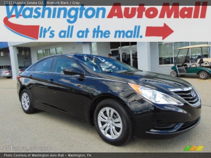 Midnight Black / Gray 2012 Hyundai Sonata GLS