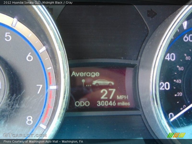 Midnight Black / Gray 2012 Hyundai Sonata GLS