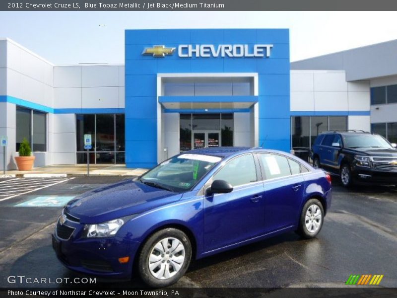 Blue Topaz Metallic / Jet Black/Medium Titanium 2012 Chevrolet Cruze LS