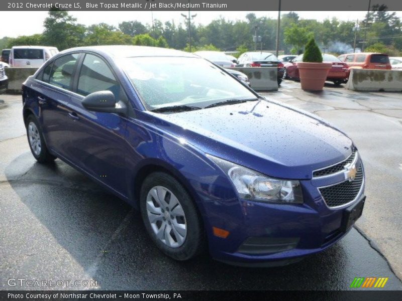 Blue Topaz Metallic / Jet Black/Medium Titanium 2012 Chevrolet Cruze LS