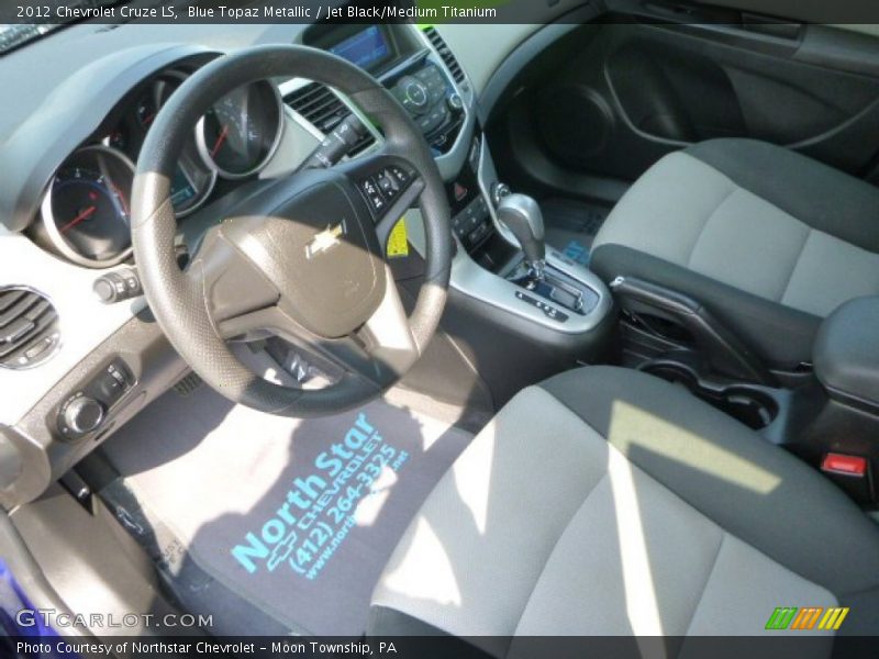 Blue Topaz Metallic / Jet Black/Medium Titanium 2012 Chevrolet Cruze LS