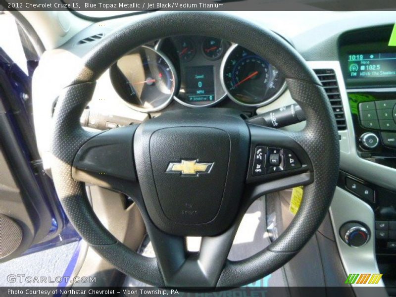 Blue Topaz Metallic / Jet Black/Medium Titanium 2012 Chevrolet Cruze LS