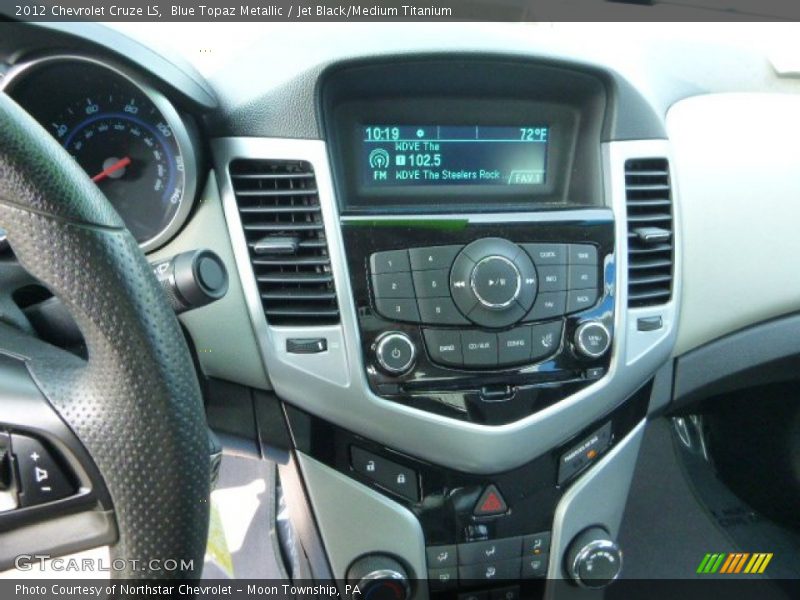 Blue Topaz Metallic / Jet Black/Medium Titanium 2012 Chevrolet Cruze LS