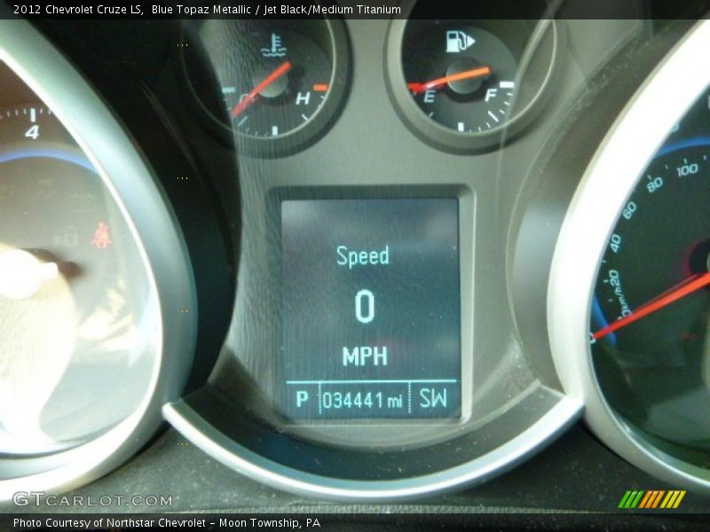 Blue Topaz Metallic / Jet Black/Medium Titanium 2012 Chevrolet Cruze LS