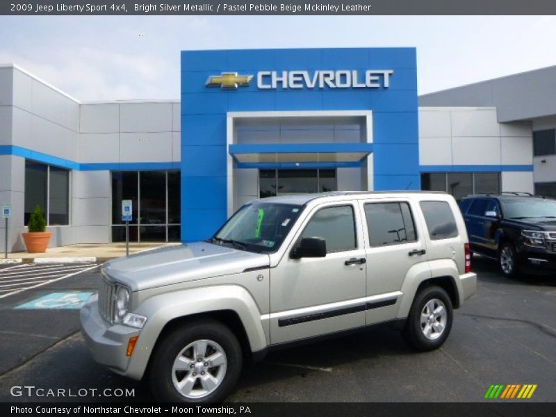 Bright Silver Metallic / Pastel Pebble Beige Mckinley Leather 2009 Jeep Liberty Sport 4x4