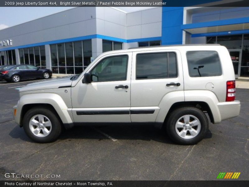 Bright Silver Metallic / Pastel Pebble Beige Mckinley Leather 2009 Jeep Liberty Sport 4x4