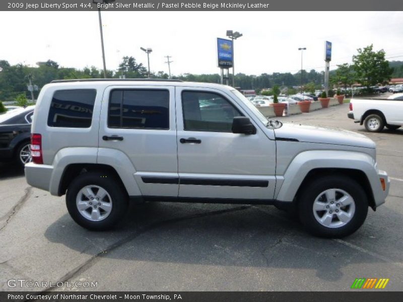 Bright Silver Metallic / Pastel Pebble Beige Mckinley Leather 2009 Jeep Liberty Sport 4x4