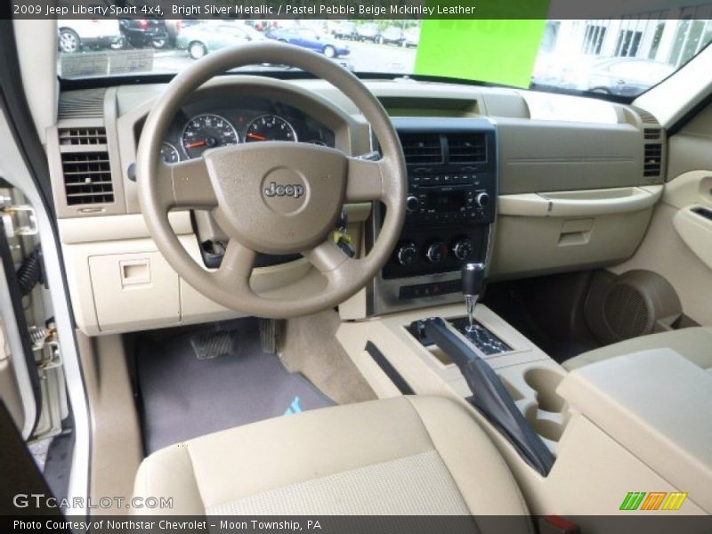 Bright Silver Metallic / Pastel Pebble Beige Mckinley Leather 2009 Jeep Liberty Sport 4x4