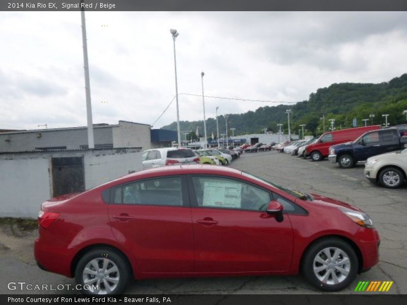 Signal Red / Beige 2014 Kia Rio EX