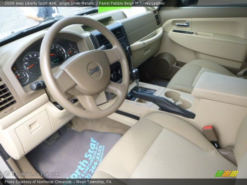 Bright Silver Metallic / Pastel Pebble Beige Mckinley Leather 2009 Jeep Liberty Sport 4x4