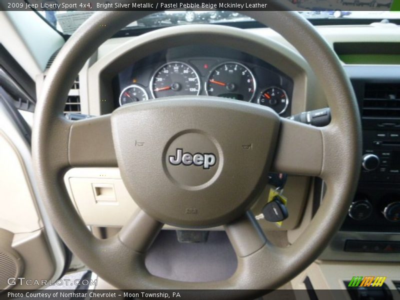 Bright Silver Metallic / Pastel Pebble Beige Mckinley Leather 2009 Jeep Liberty Sport 4x4