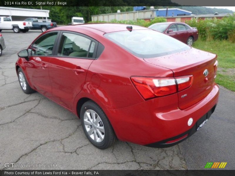 Signal Red / Beige 2014 Kia Rio EX