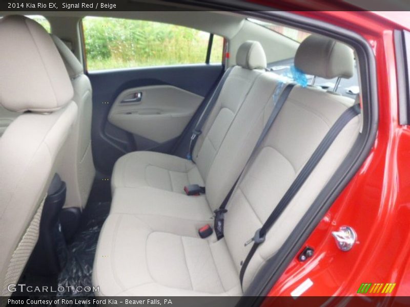Signal Red / Beige 2014 Kia Rio EX