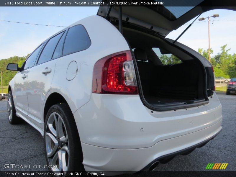 White Platinum Tri-Coat / Charcoal Black/Liquid Silver Smoke Metallic 2013 Ford Edge Sport