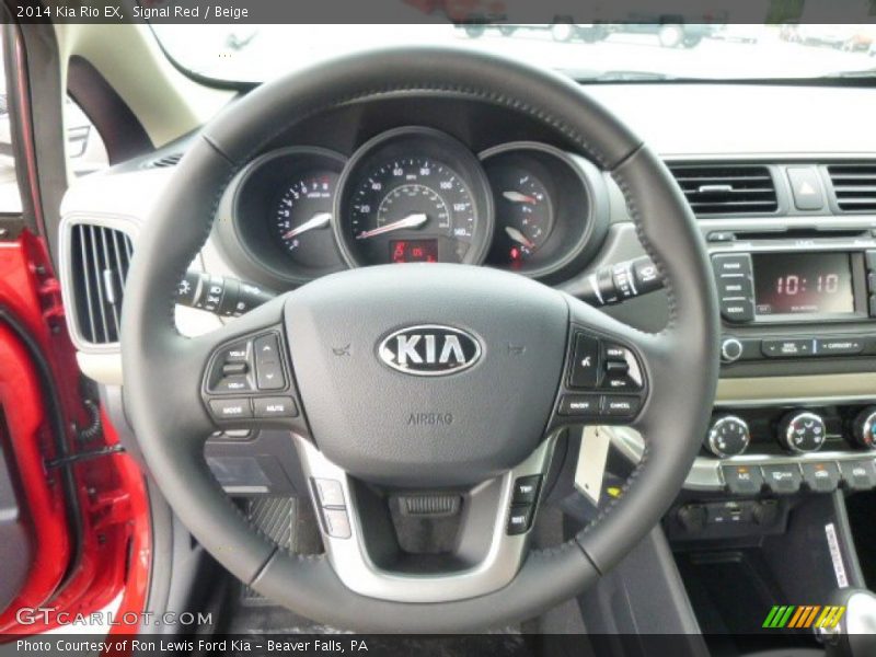 Signal Red / Beige 2014 Kia Rio EX