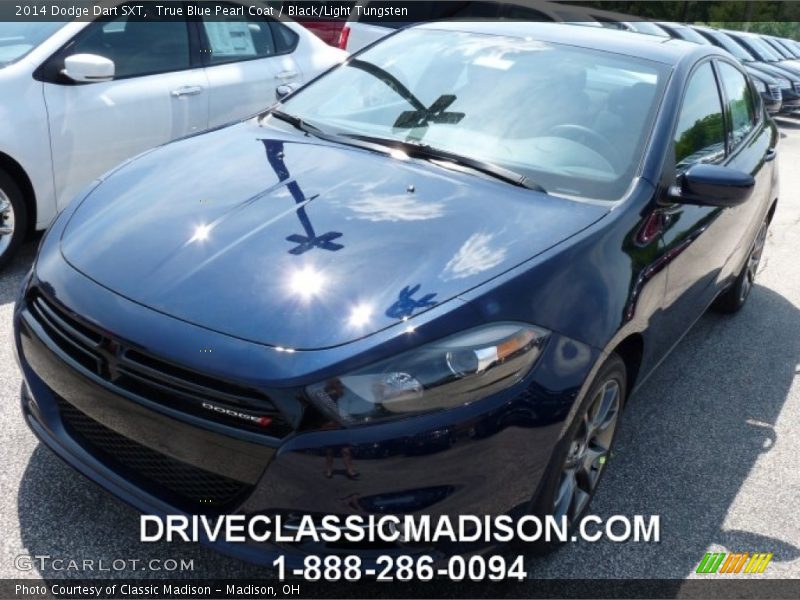 True Blue Pearl Coat / Black/Light Tungsten 2014 Dodge Dart SXT