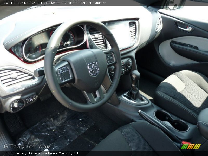 True Blue Pearl Coat / Black/Light Tungsten 2014 Dodge Dart SXT