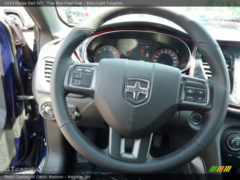True Blue Pearl Coat / Black/Light Tungsten 2014 Dodge Dart SXT