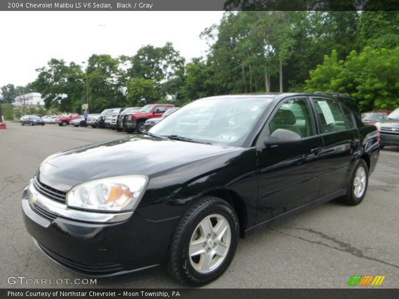 Black / Gray 2004 Chevrolet Malibu LS V6 Sedan