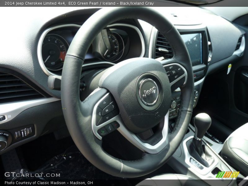 ECO Green Pearl / Iceland - Black/Iceland Gray 2014 Jeep Cherokee Limited 4x4